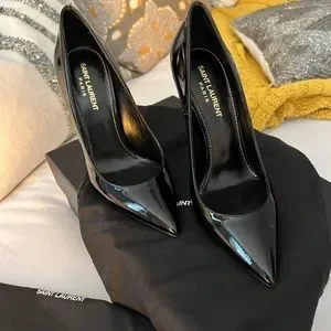 美品！サンローラン パンプス エナメルvernice chiffon nero YSL SAINT